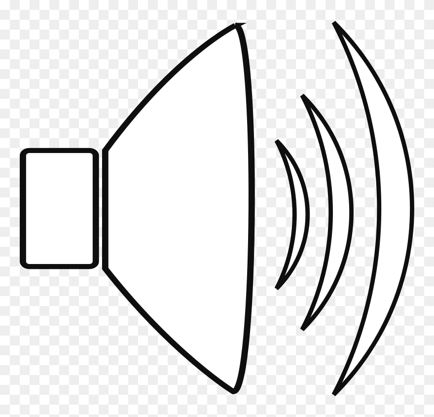 Computer Icons Sound Black And White Loudspeaker Download - Loudspeaker Drawing Clipart