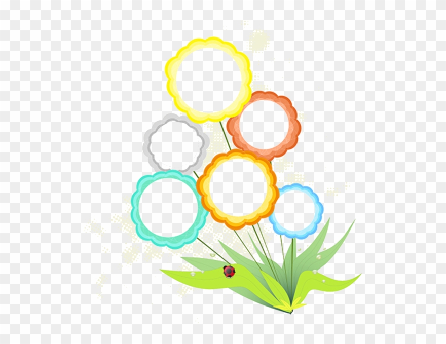 Smart Art, Borders And Frames, Flower Frame, Name Tags, - Infographic Flower Clipart