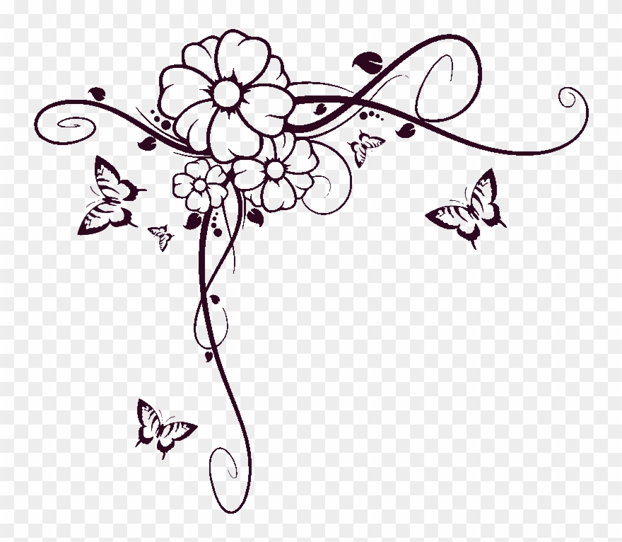 Banner Free Stock Corner Swirl Clipart - Swirl Design Border Transparent - Png Download