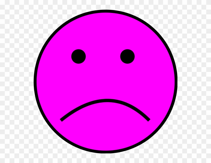 Sad Face Cartoon Clip Art Free Vector For Free Download - Purple Sad Face - Png Download