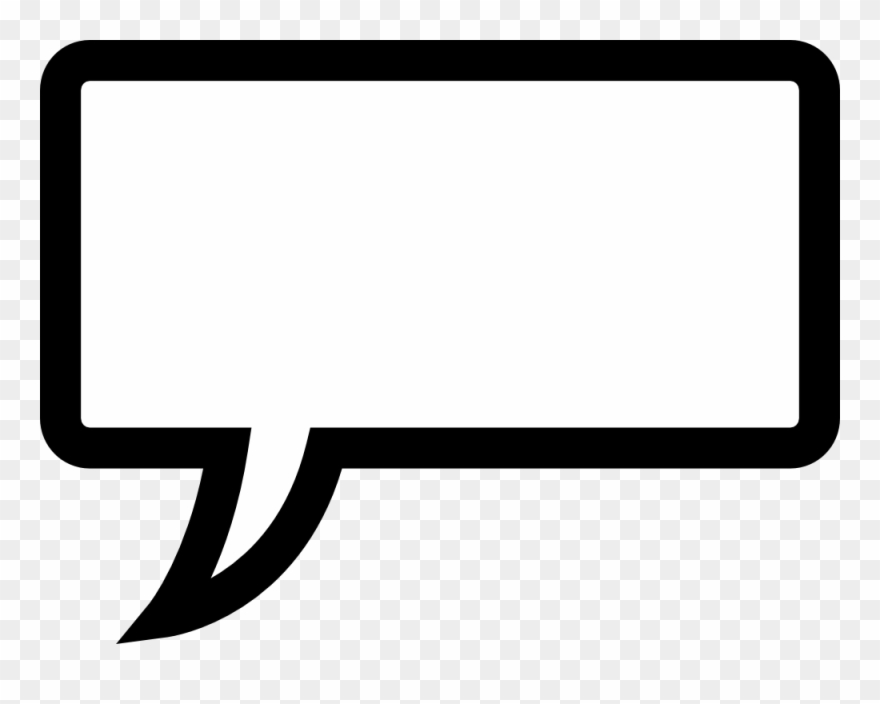 Download Lege Tekstballon Clipart Clip Art Rectangle - Speech Bubble Rectangle Png Transparent Png