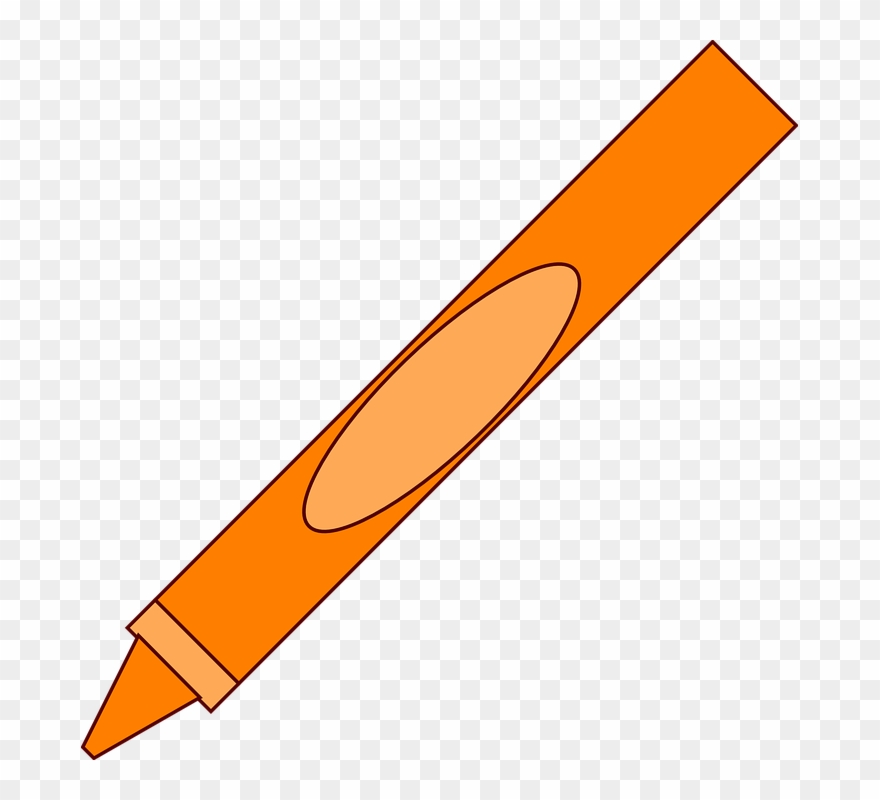 Orange Crayon Clipart Free Images - Highlighter Clipart Transparent Background - Png Download