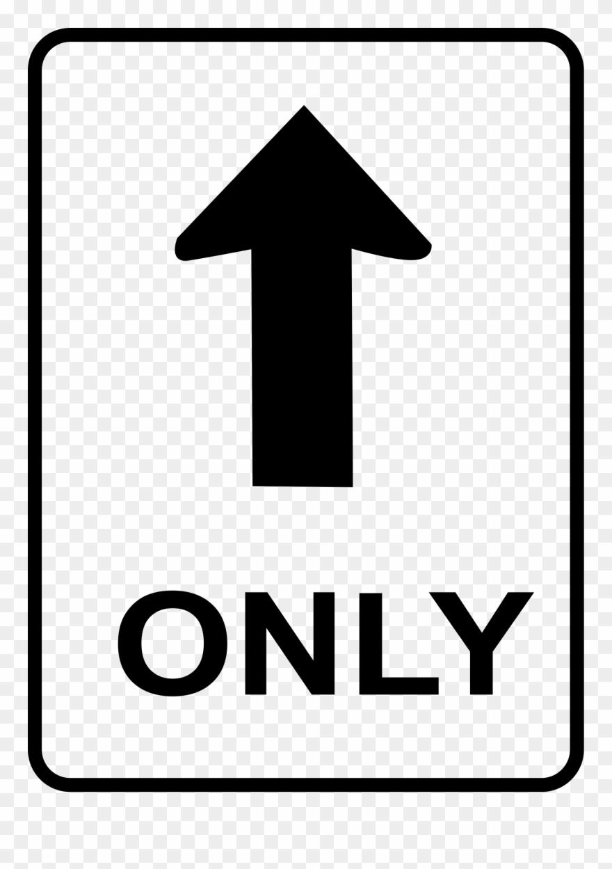 Big Image - One Way Sign Clipart - Png Download