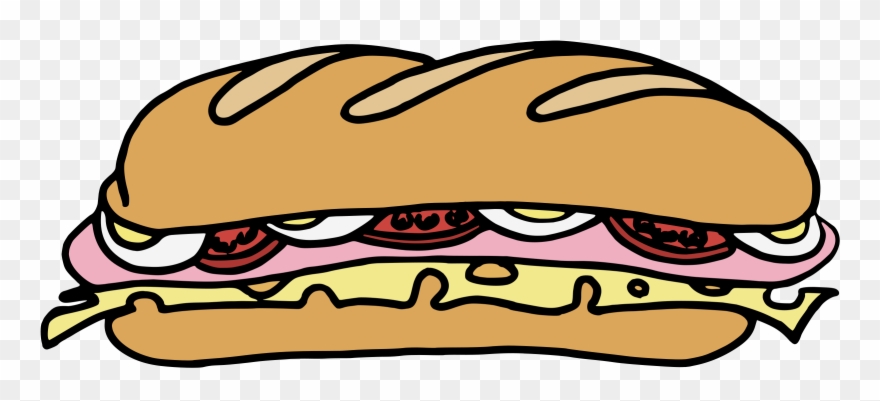 Free Vector Sandwich One Clip Art - Sub Sandwich Clip Art - Png Download