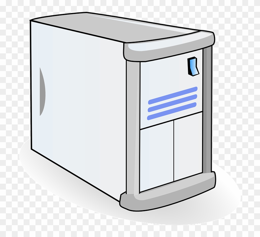 Computer System Unit Cartoon Clipart