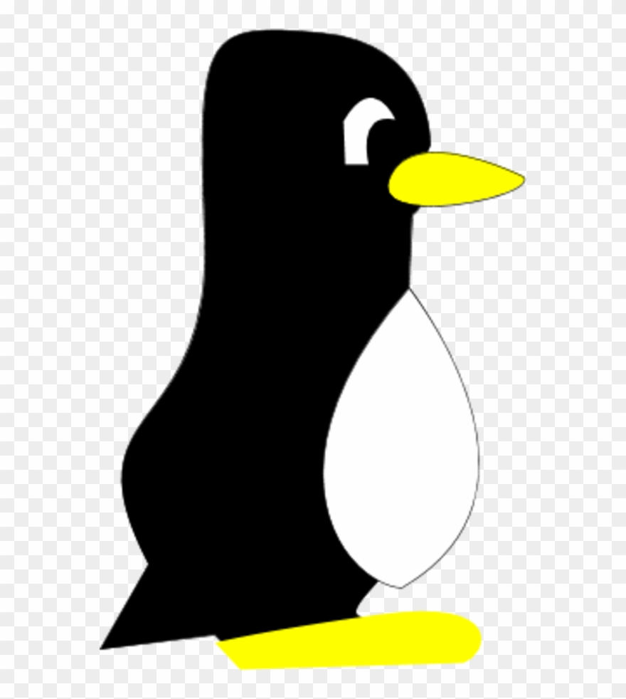 Penguin Clipart Side View - Penguin Cartoon Side View - Png Download