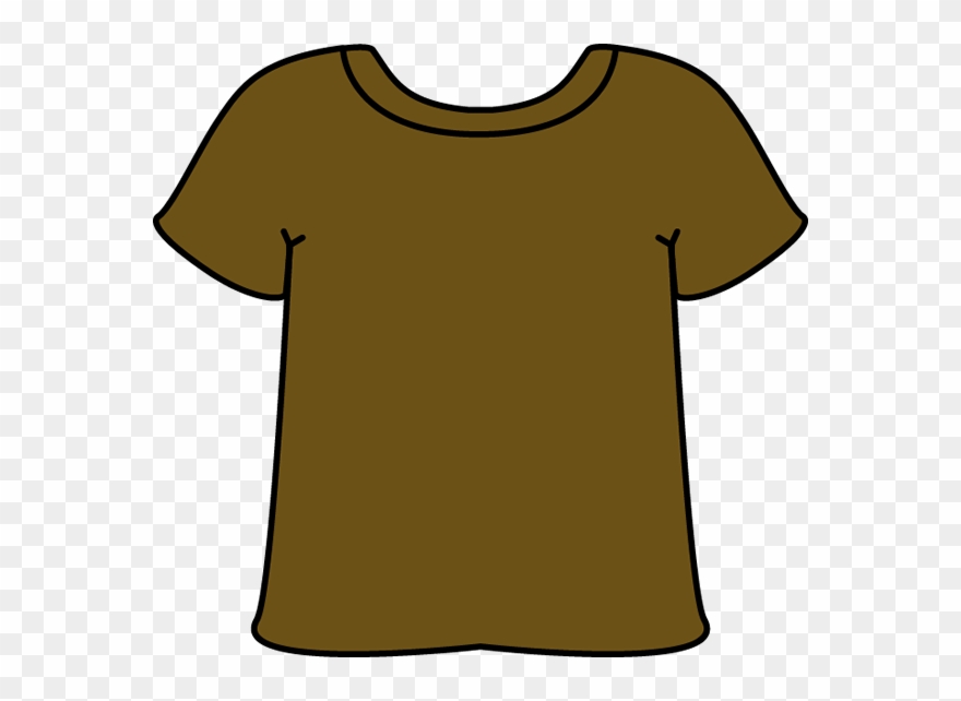 Brown Tshirt - Short Sleeve Shirt Clipart - Png Download