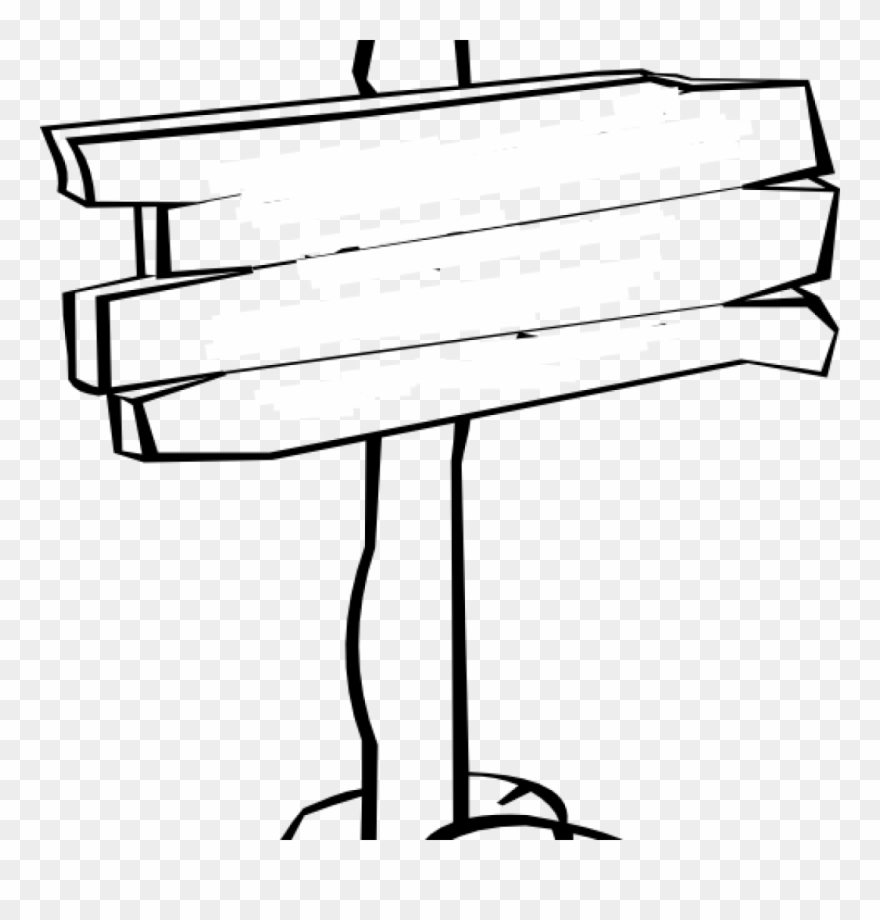 Sign Clipart Old Wooden Sign Clipart Clip Art For Students - Wooden Sign Clip Art Png Black And White Transparent Png