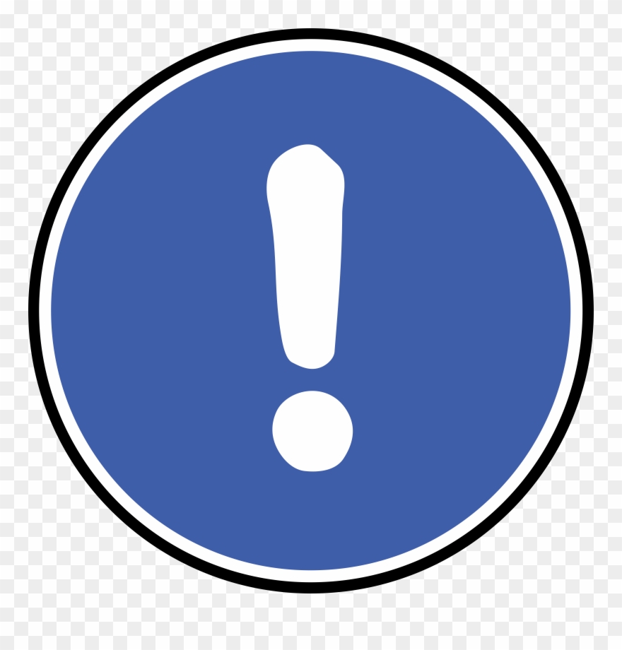 Clipart Protections Exclamation Mark Microsoft Office - Blue Circle White Exclamation Mark - Png Download