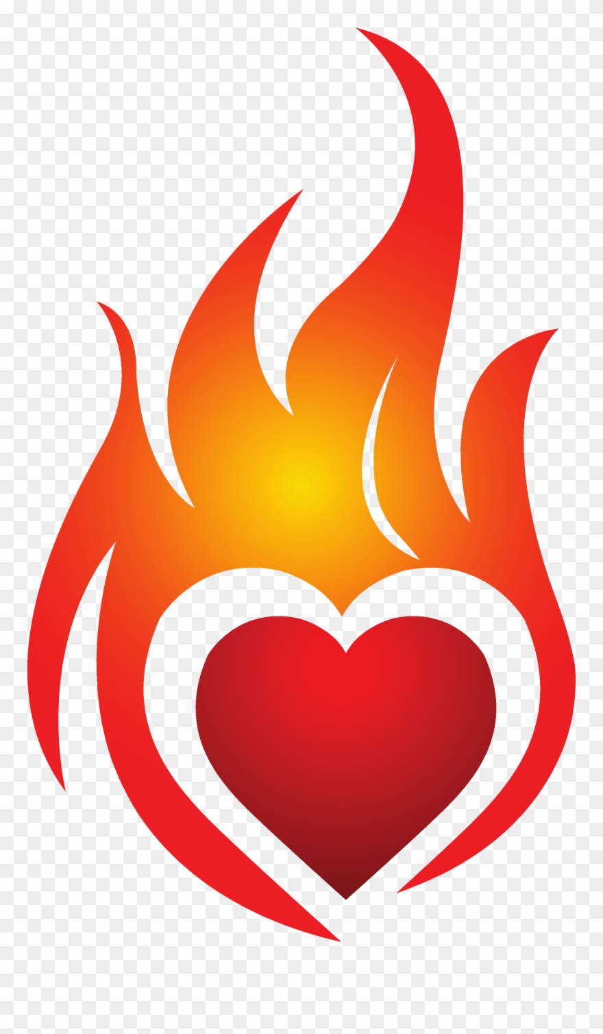Heart On Fire Jpg Royalty Free Stock Techflourish Collections - Heart On Fire Clipart - Png Download