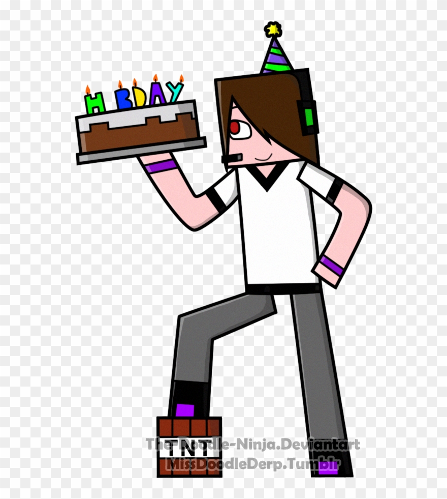 Minecraft Drawing Birthday Transprent - Рисованный Арт Человека Майнкрафт Clipart