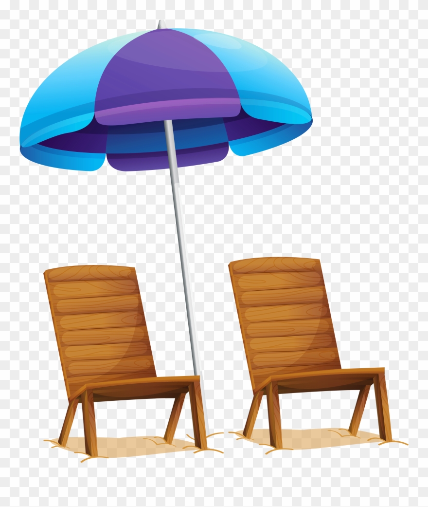 Umbrella Chair Cliparts Free Download Clip Art Portable - Beach Umbrella And Chair Png Transparent Png