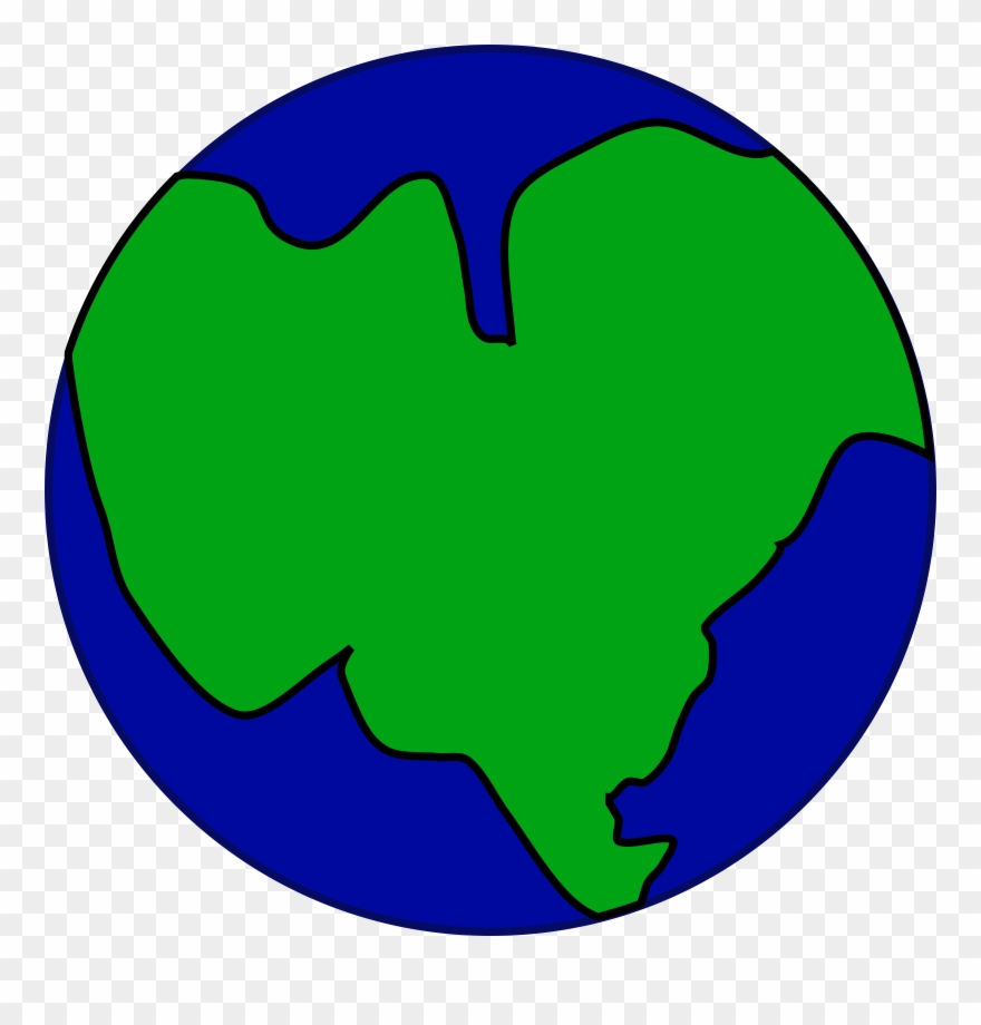 Big Image - One Continent Earth Clipart