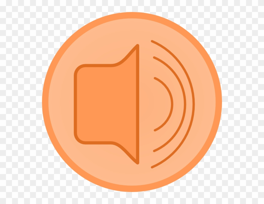 Orange Speaker Clip Art - Png Download