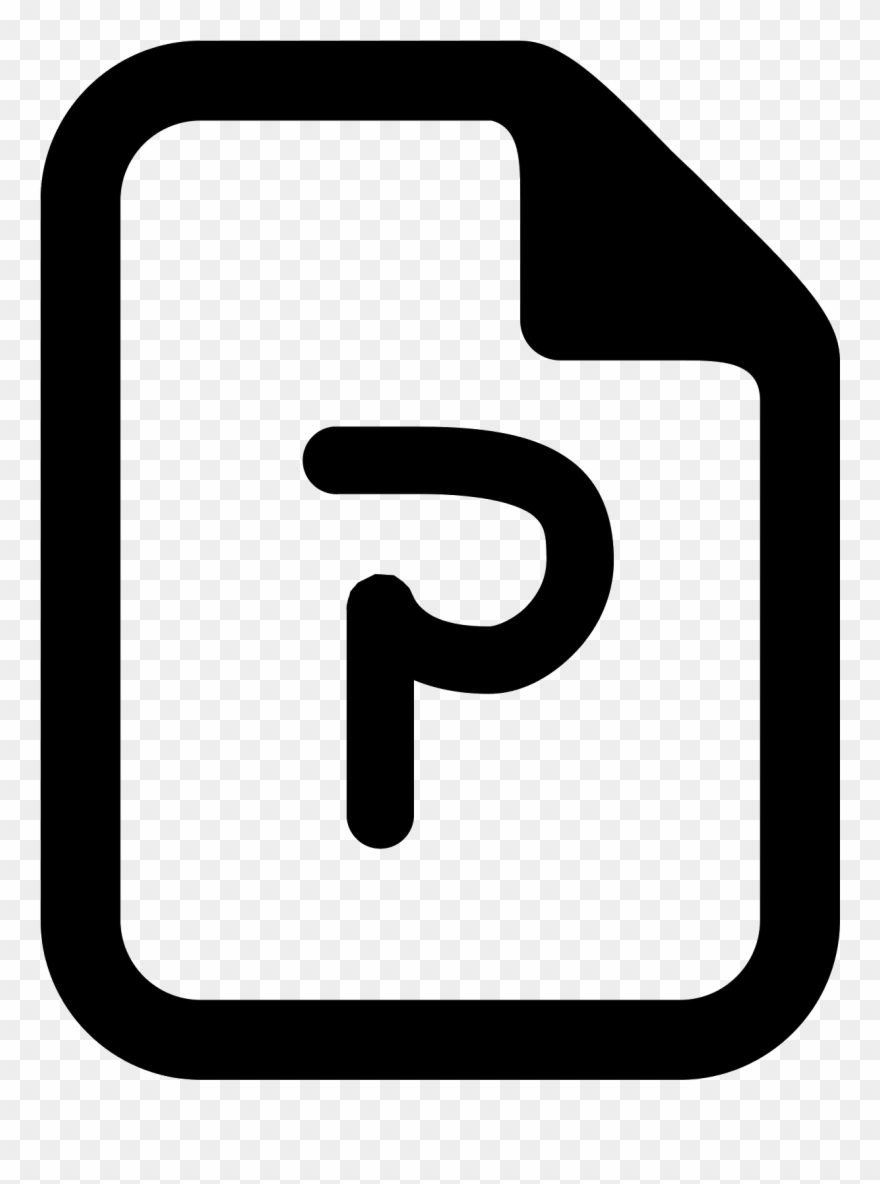It's A Letter P With A Small Section Of The Straight - Audio Files Icon Clipart