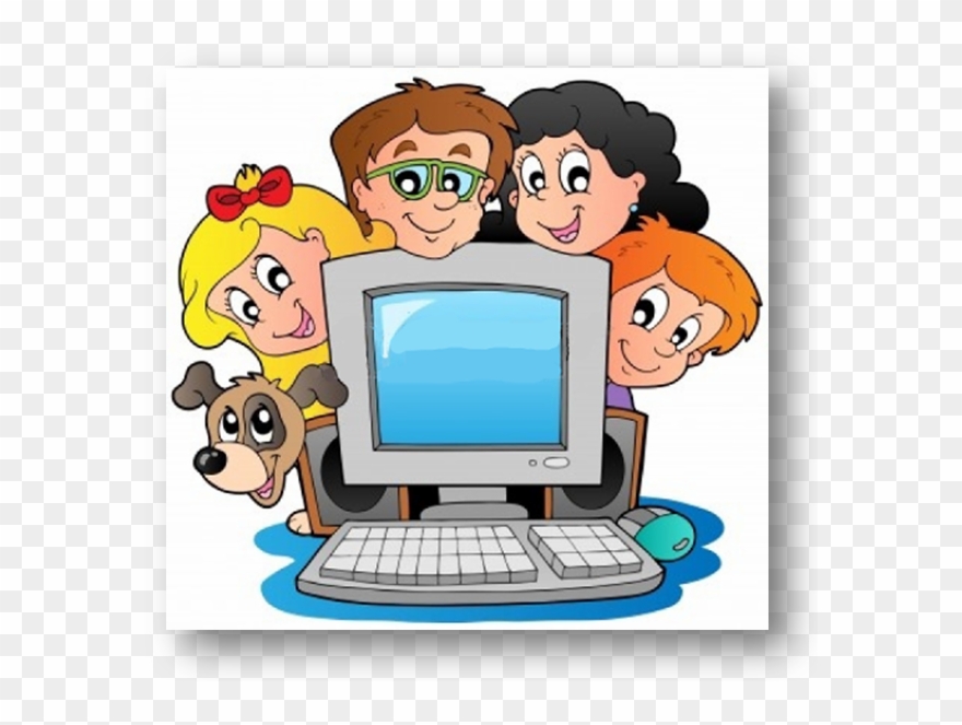 Computer Clipart Children's - Cartoon Clip Art Computer - Png Download