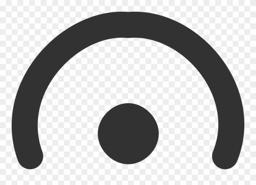 Half Circle With Dot Symbol Clipart