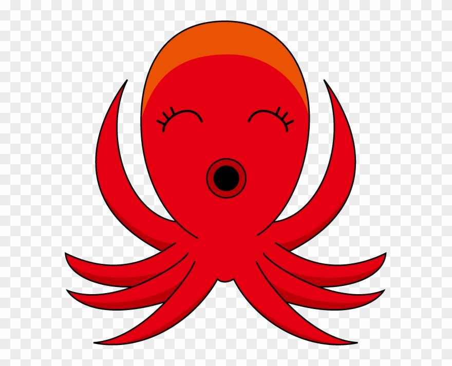 Octopus Squid Clip Art - Head Of A Squid Front View Clip Art - Png Download