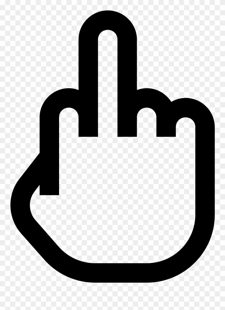 Pointer Transparent Windows - Middle Finger Icon Png Clipart