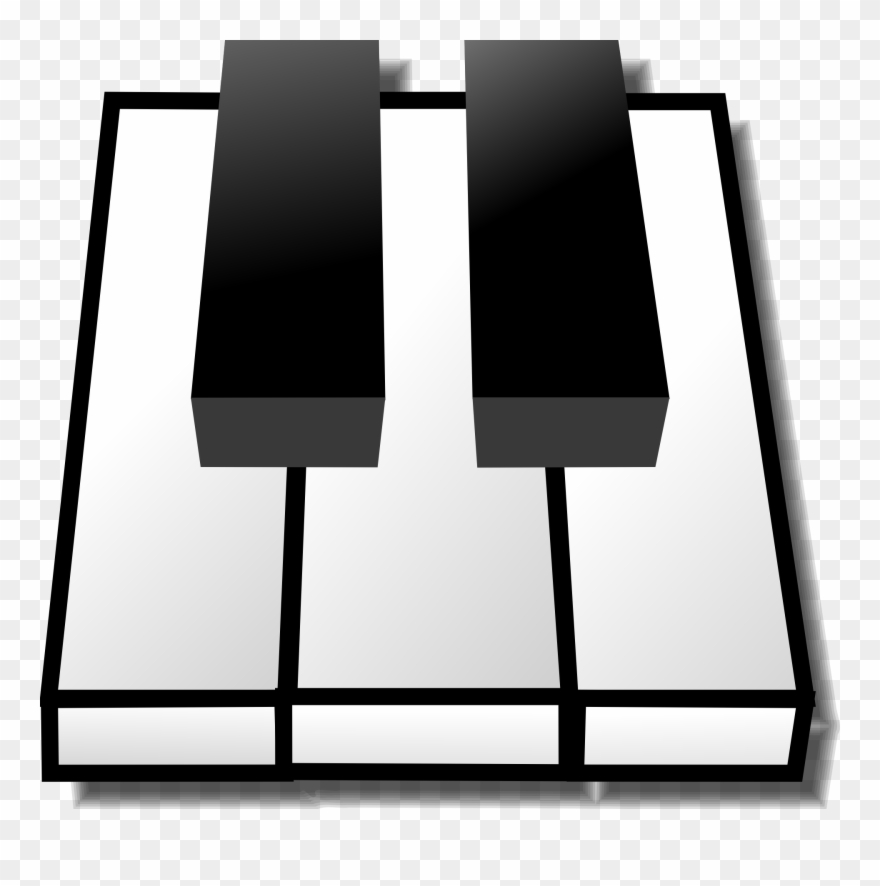 Clipart Info - 2 Black Keys Piano - Png Download