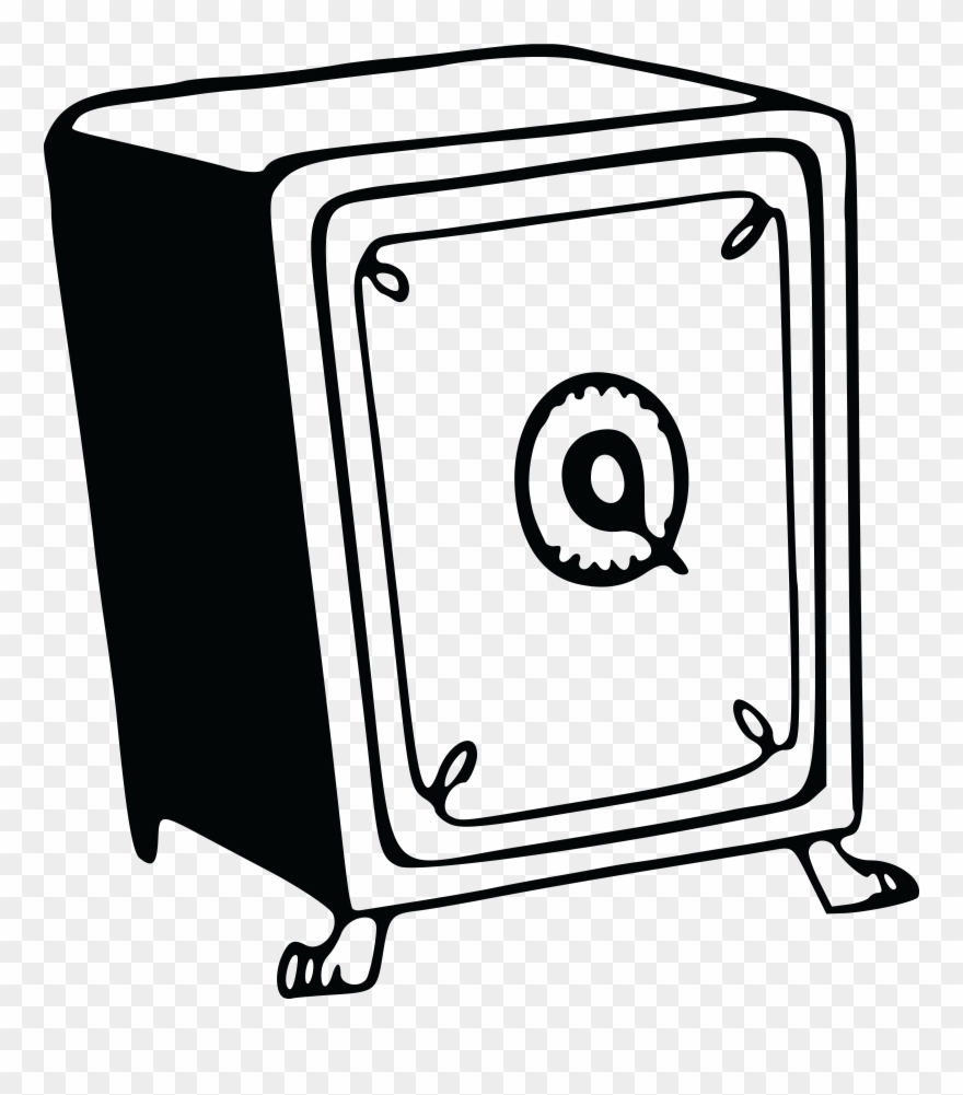 Free Clipart Of A Safe - Black And White Clip Art Safe - Png Download