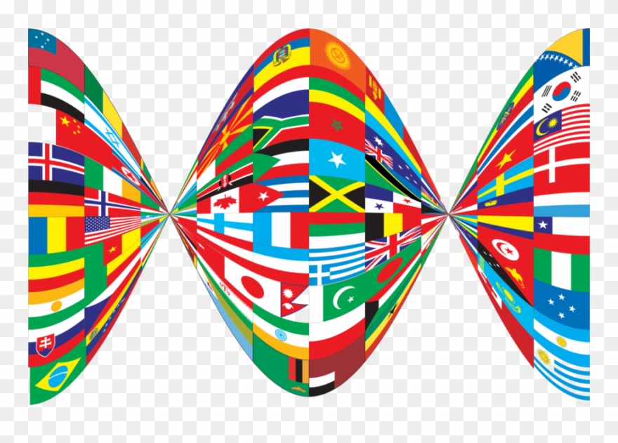 Flags Of The World Png Clipart World Globe Clip Art - Flags Around The World Transparent Png