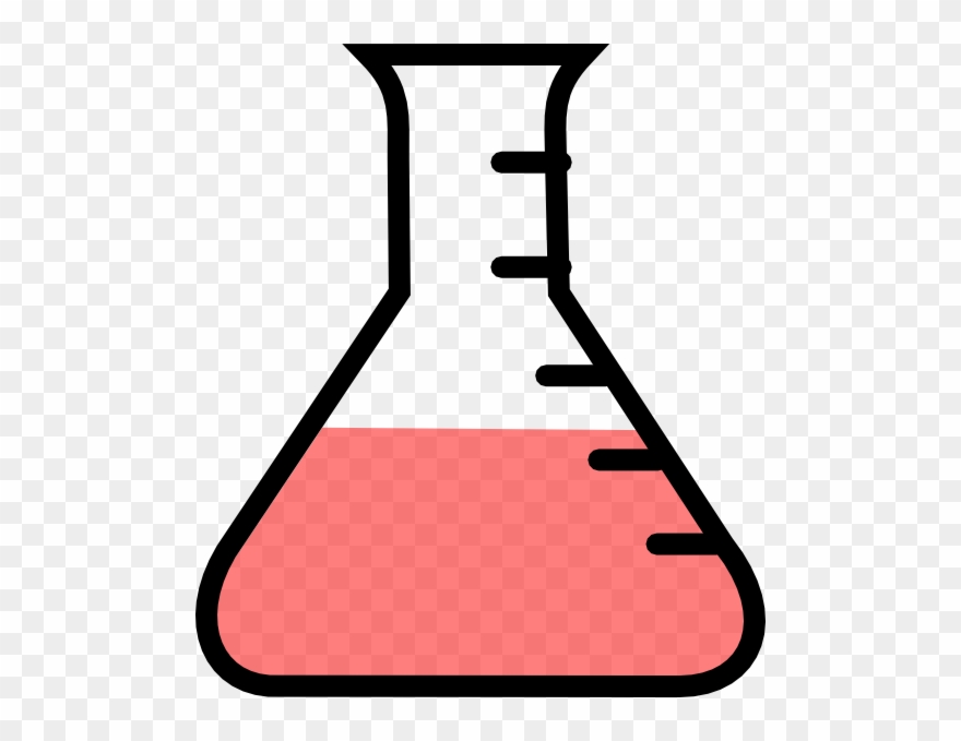 Flask Clipart Pale Red Flask Clip Art At Clker Vector - Flask Clipart - Png Download