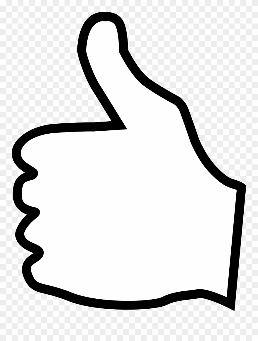 Free Thumbs Up Clipart Pictures - White Thumbs Up Transparent Background - Png Download
