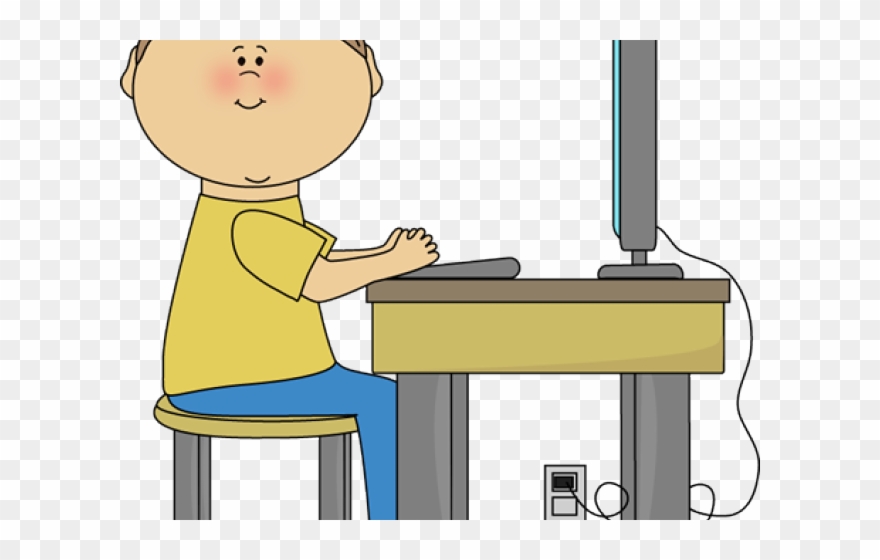 Kids On Computers Clipart - Computer Center Sign Classroom - Png Download