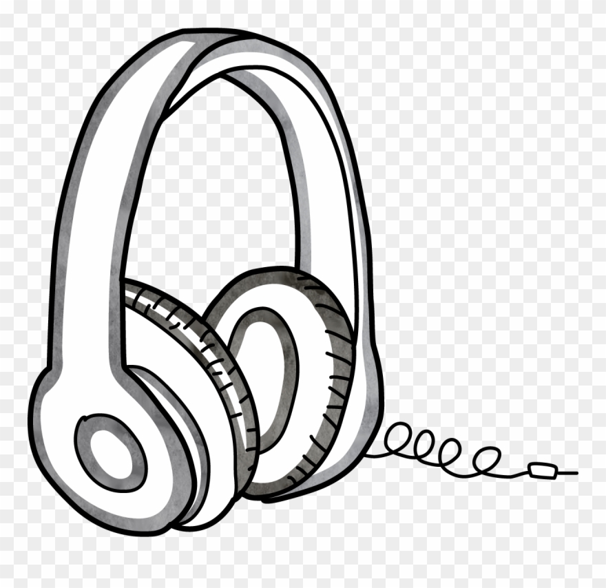 Computer Clipart Headphone - Gadgets Drawing Easy - Png Download