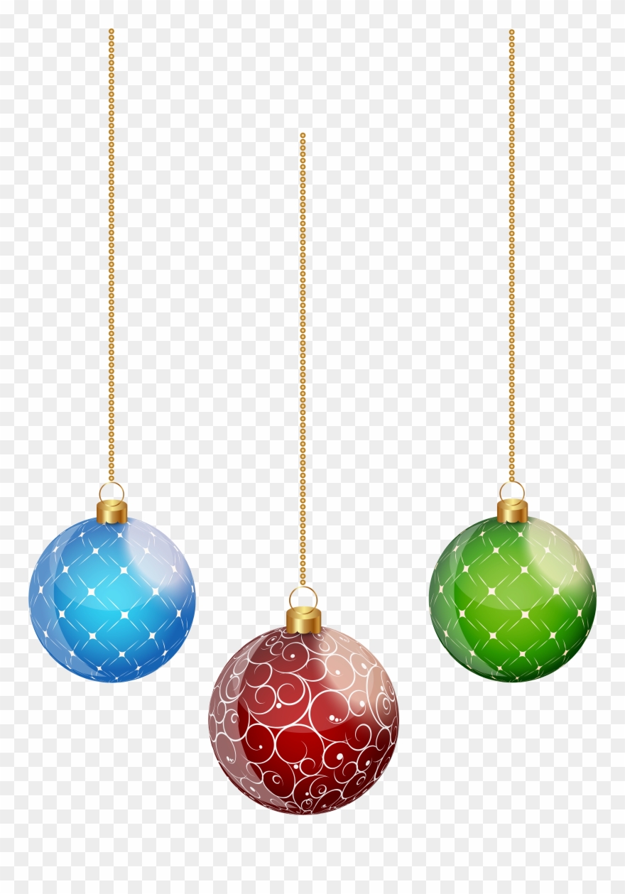 Hanging Christmas Ornaments Transparent Clipart