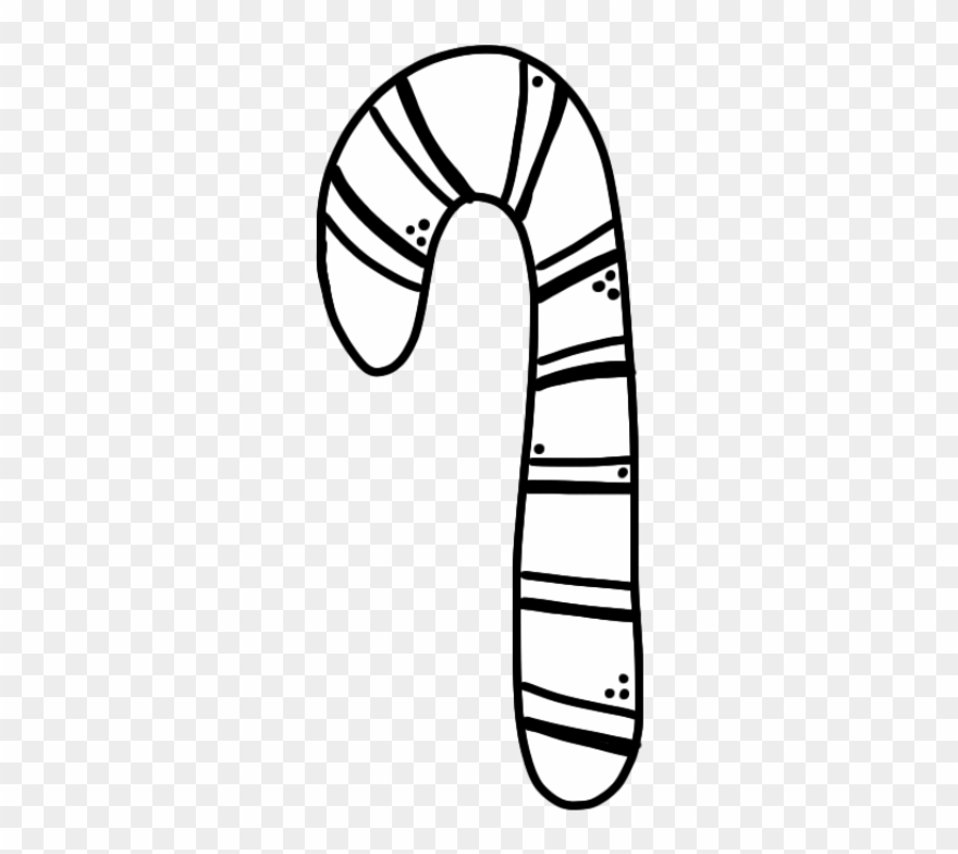 19 Canes Clip Art Black And White Download Black And - Candy Cane Clipart Black And White - Png Download