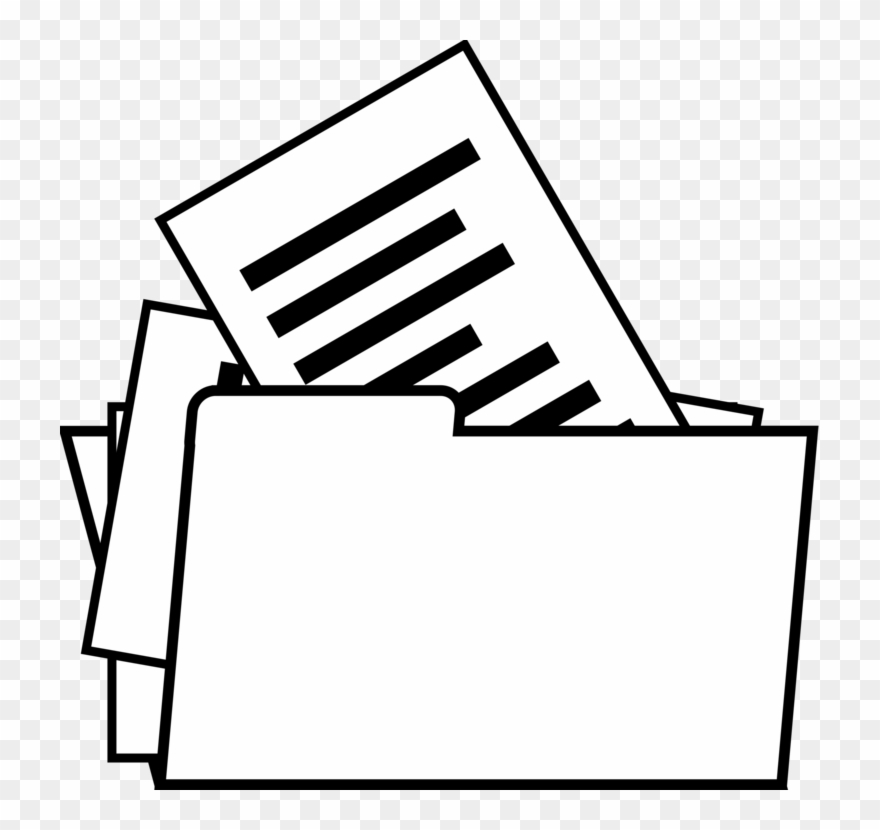 Directory File Folders Document Computer Icons White - Files Clipart Black And White - Png Download
