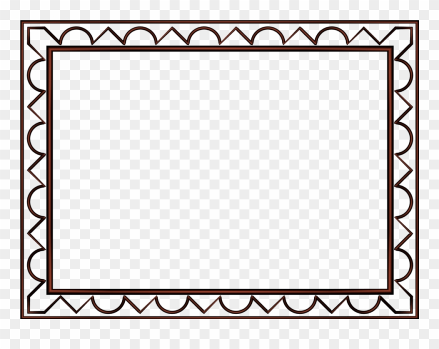 Shiny Metallic Artistic Loop Rectangular Powerpoint - Black And White Powerpoint Border Clipart