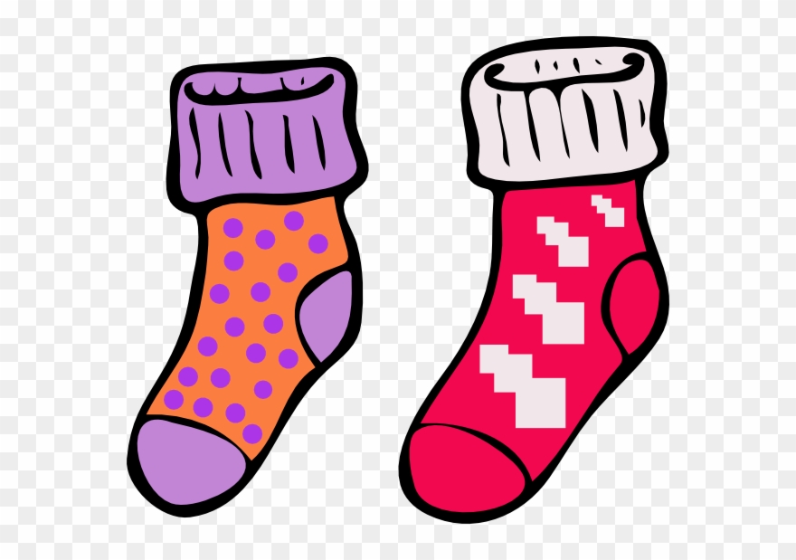 Sock Clipart Sock Clip Art - Colouring Pictures Of Socks - Png Download