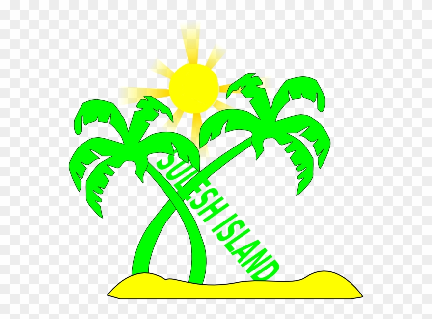 Transparent Palm Tree With Sun Clipart