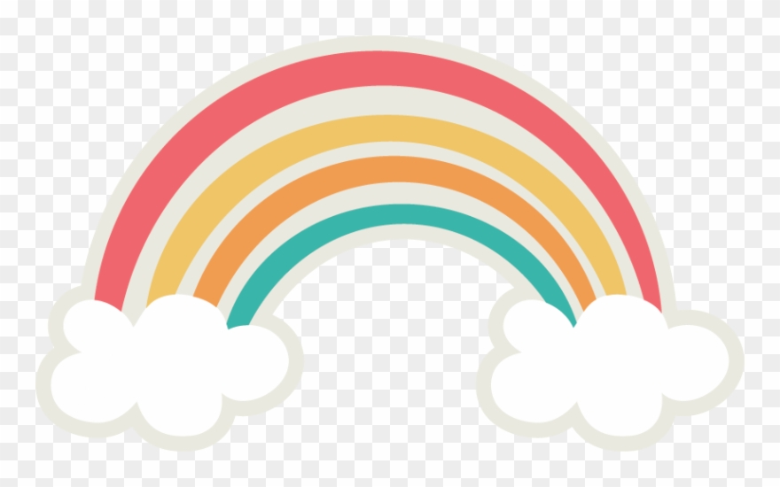 Rainbow Cute Clipart, Silhouette Files, Svg File, Rainbows, - Clip Art - Png Download