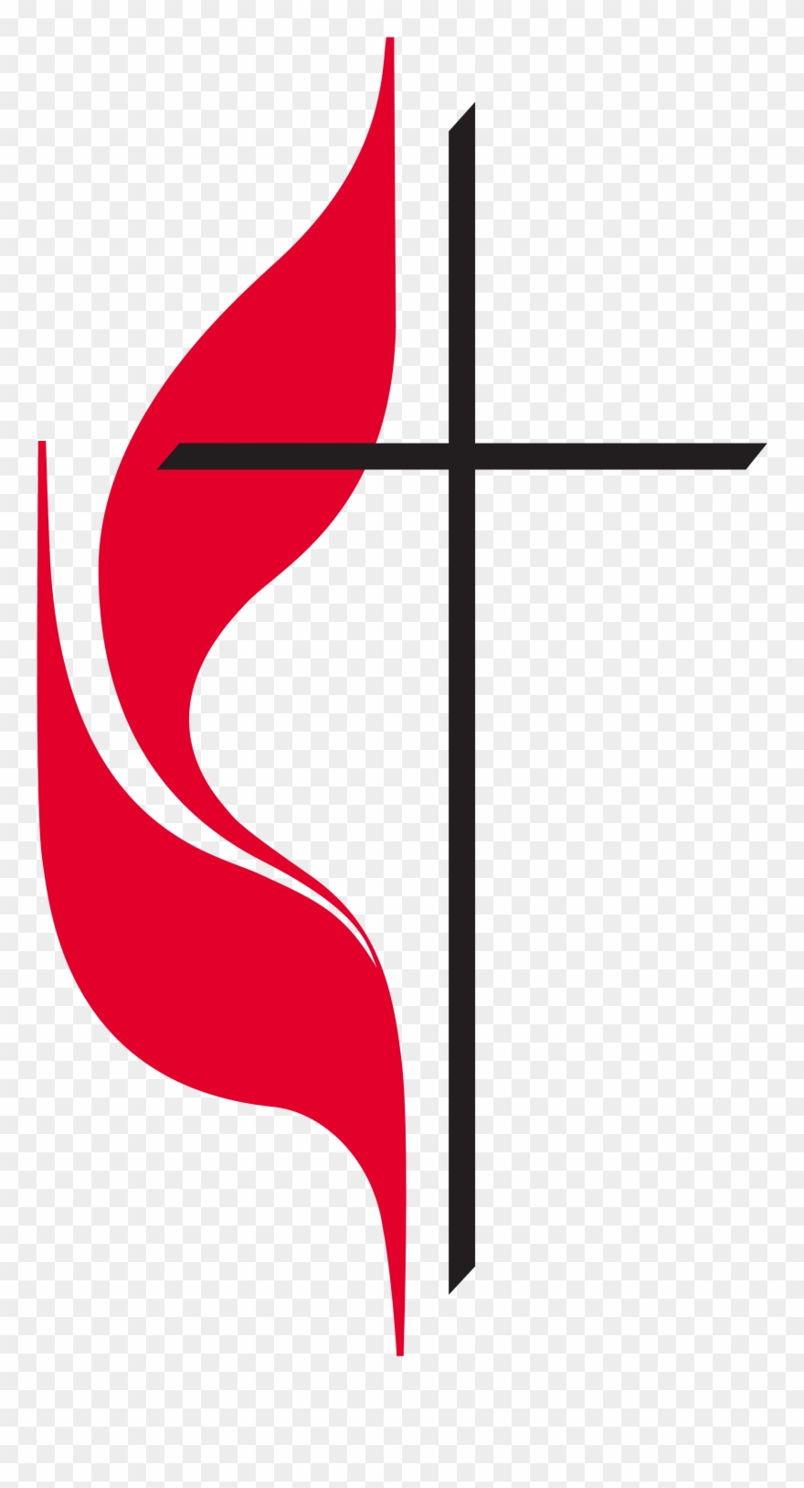 Cross And Flame - United Methodist Church Logo Clipart