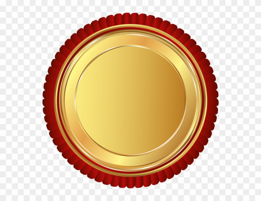 Gold Red Seal Badge Png Clip Art Imageu200b Gallery - Golden Badges Vector Png Transparent Png