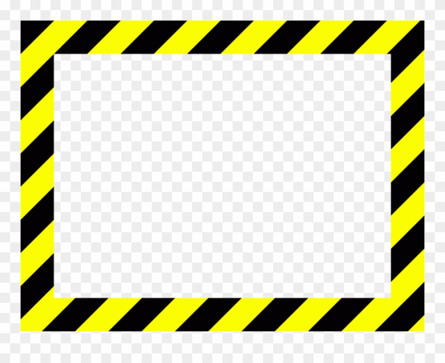Caution Frame Clipart Barricade Tape Clip Art - Yellow And Black Frame Stripes Png Transparent Png
