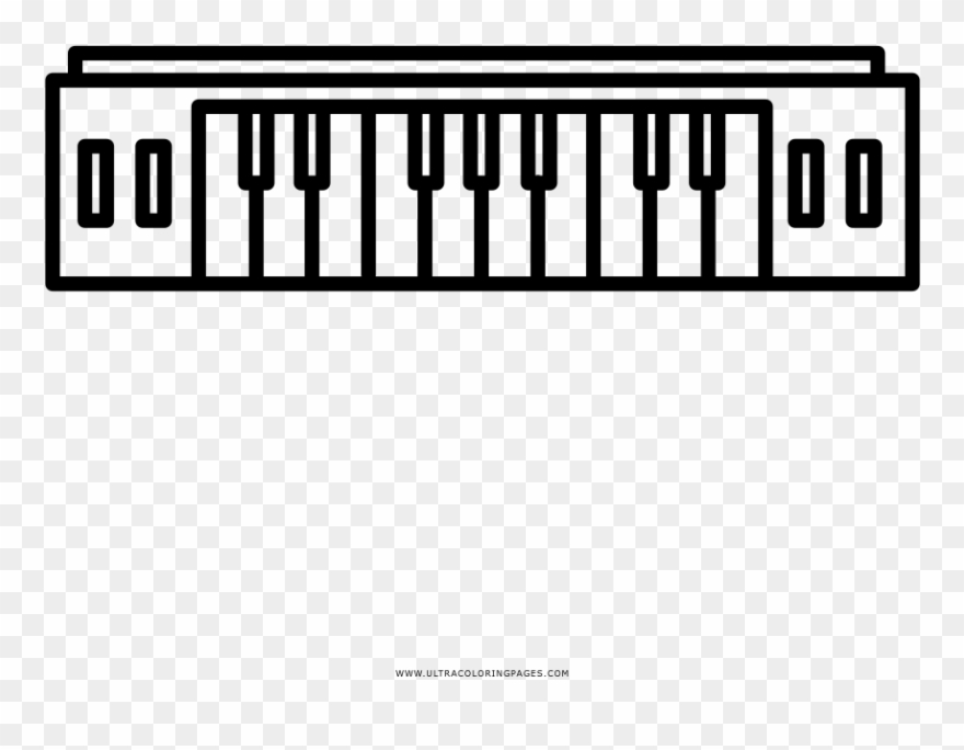 Easy Keyboard Coloring Page Clip Art Computer I Abcteach - Teclado Imagem Para Colorir - Png Download