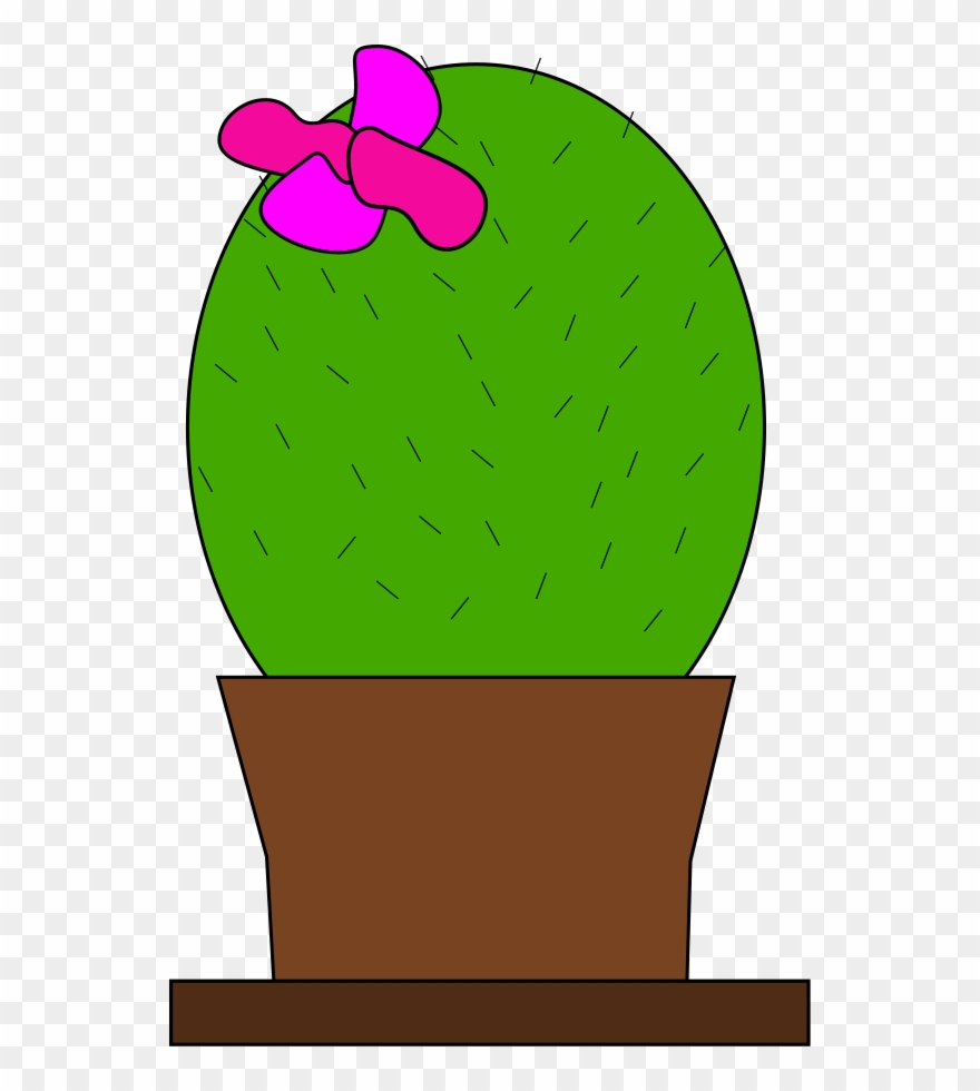 Cactus 3 Svg Vector File, Vector Clip Art Svg File - Cactus With A Bow - Png Download