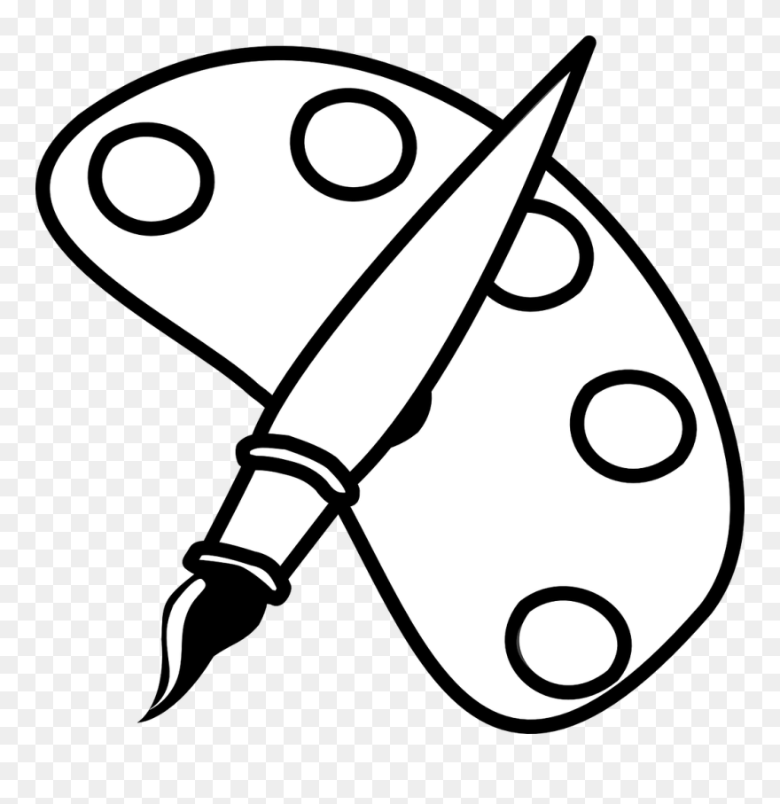 Clip Art Black And White Palette Clipart - Black And White Art Clipart - Png Download