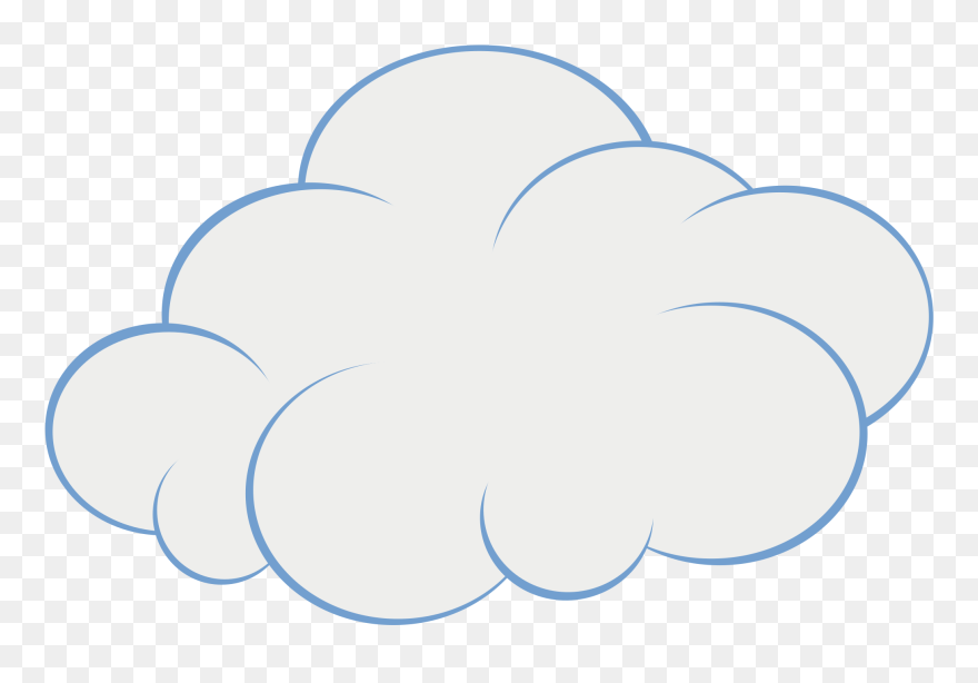 Windy Cloud Clip Art Clipart Clipart - Cartoon Cloud - Png Download