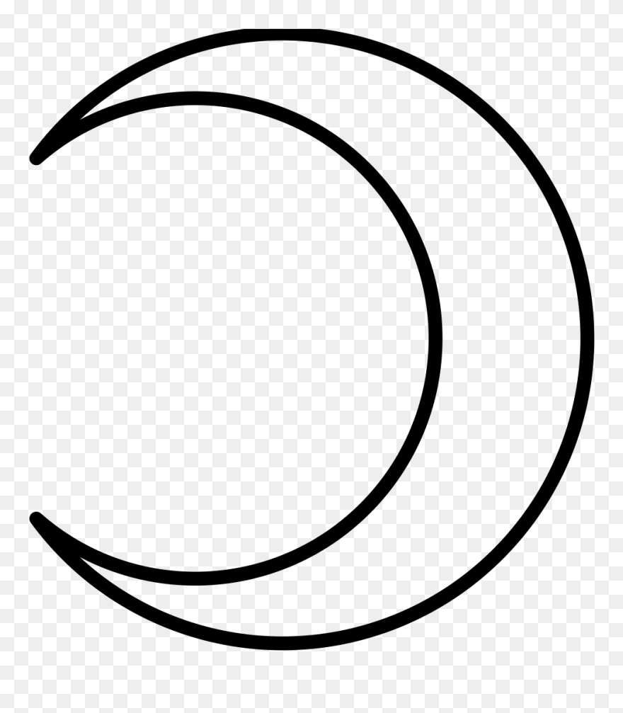 Free Black And White Clipart Book Cover With Half Moon - Croissant De Lune Symbole - Png Download