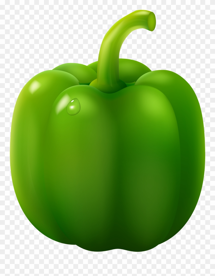 Green Pepper Png Clipart - Green Bell Pepper Clipart Transparent Png