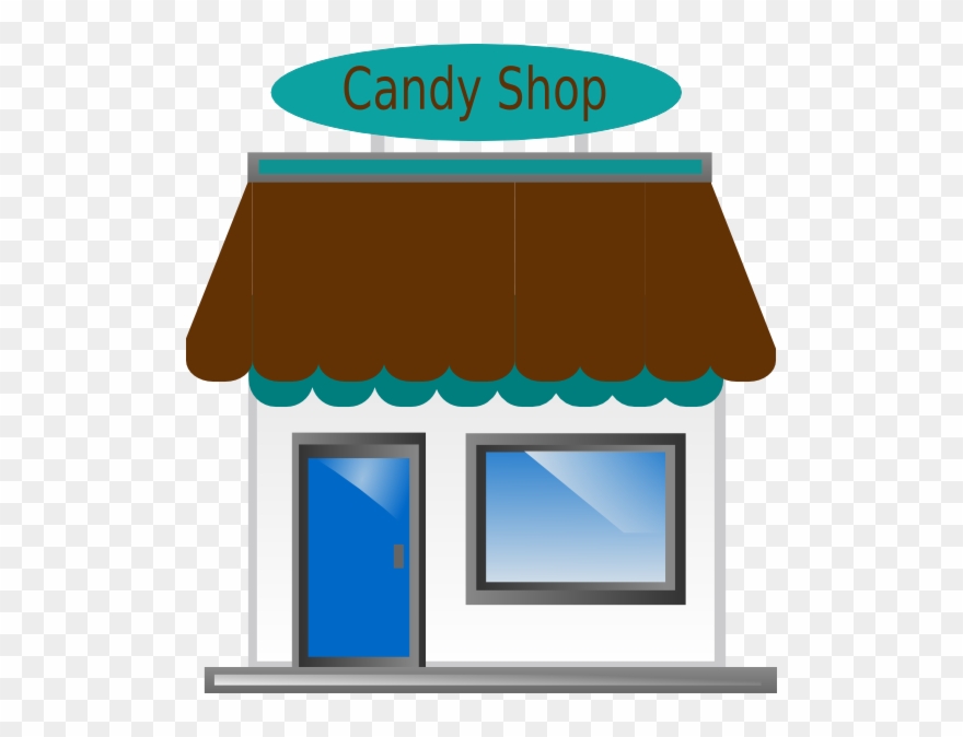 Awning Vector Clip Art - Candy Shop Cartoon - Png Download