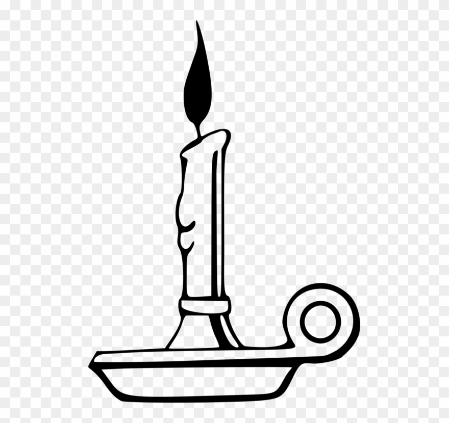 Candlestick Clip Art Christmas Combustion Download - Clip Art Candle - Png Download