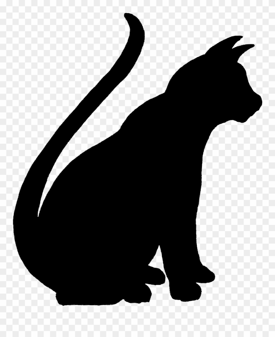 Sitting Cat Silhouette Png Clipart