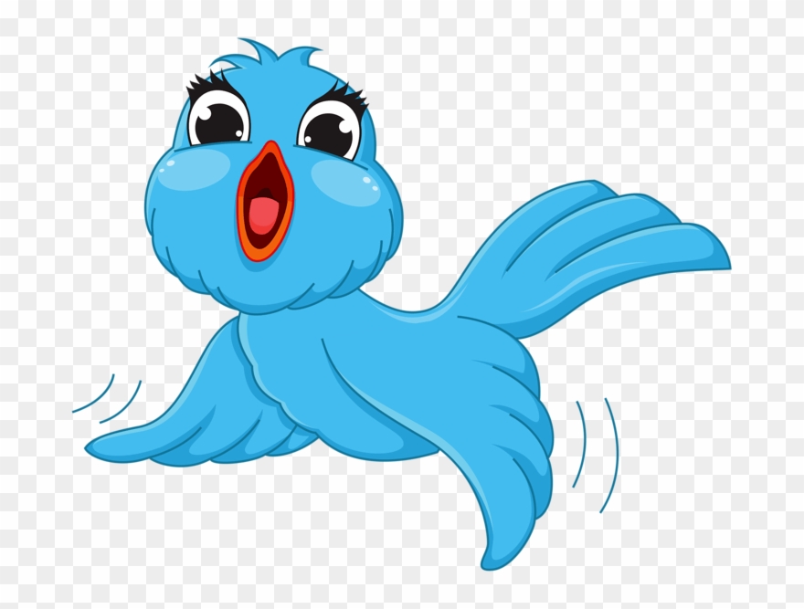 Cartoon Image Of A Blue Bird Clipart
